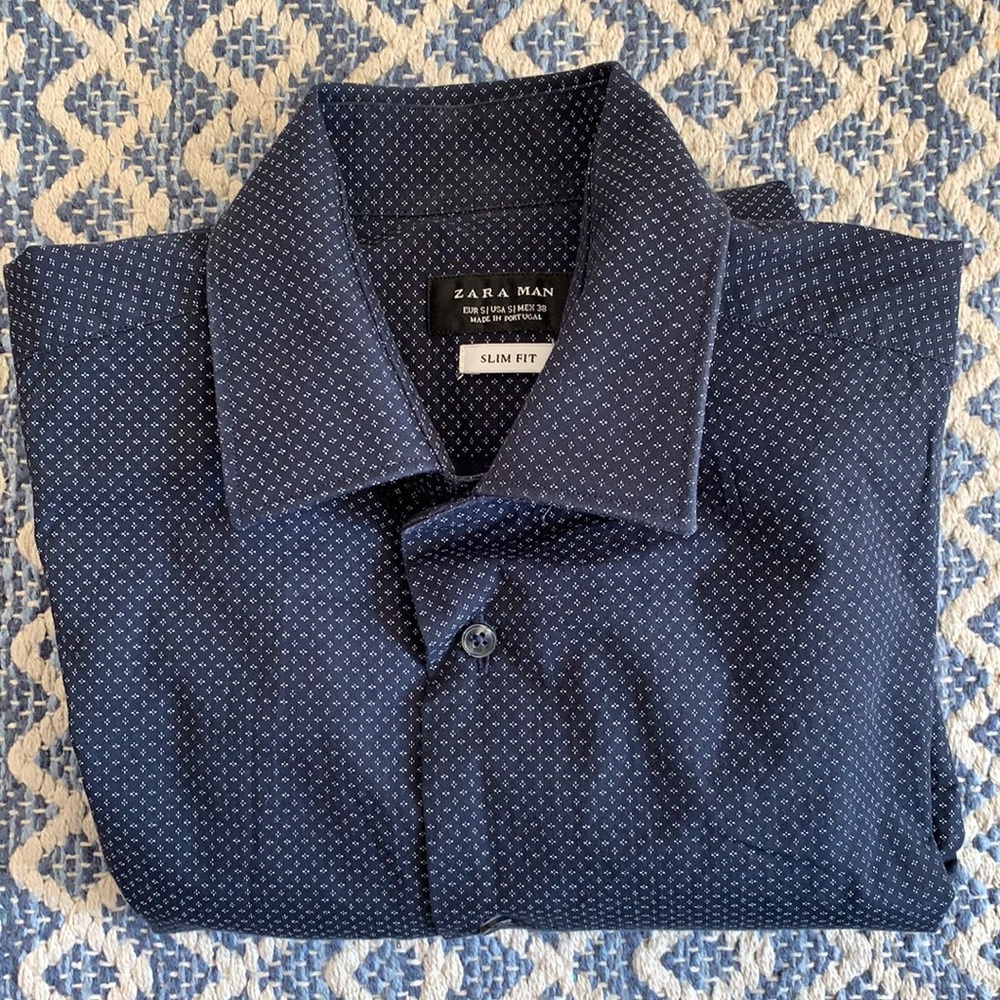 Zara man collar shirt